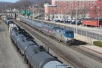 Amtrak 103 leading train 42 coming into Altoona station
